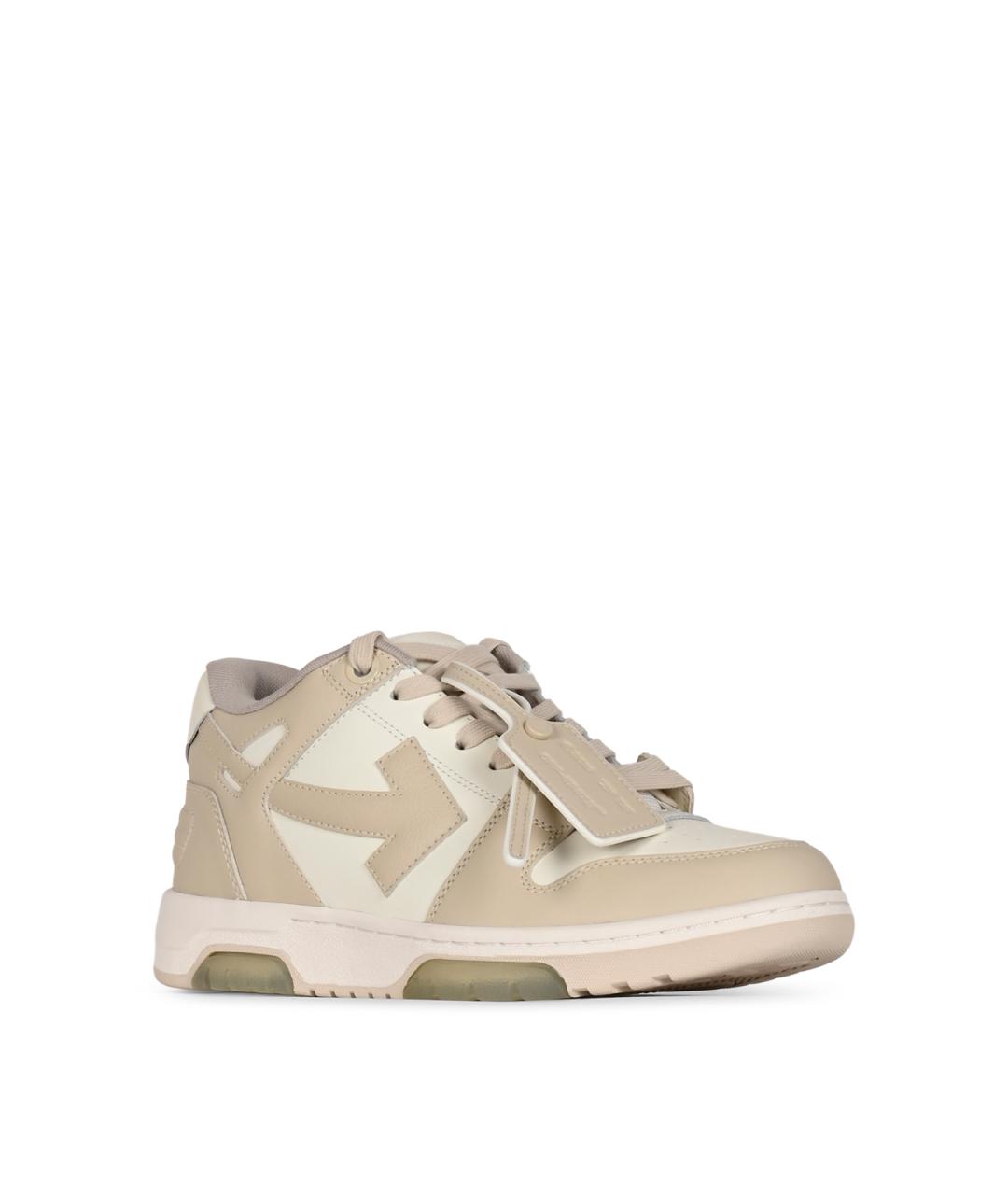 OFF-WHITE Мульти кожаные низкие кроссовки / кеды, фото 2