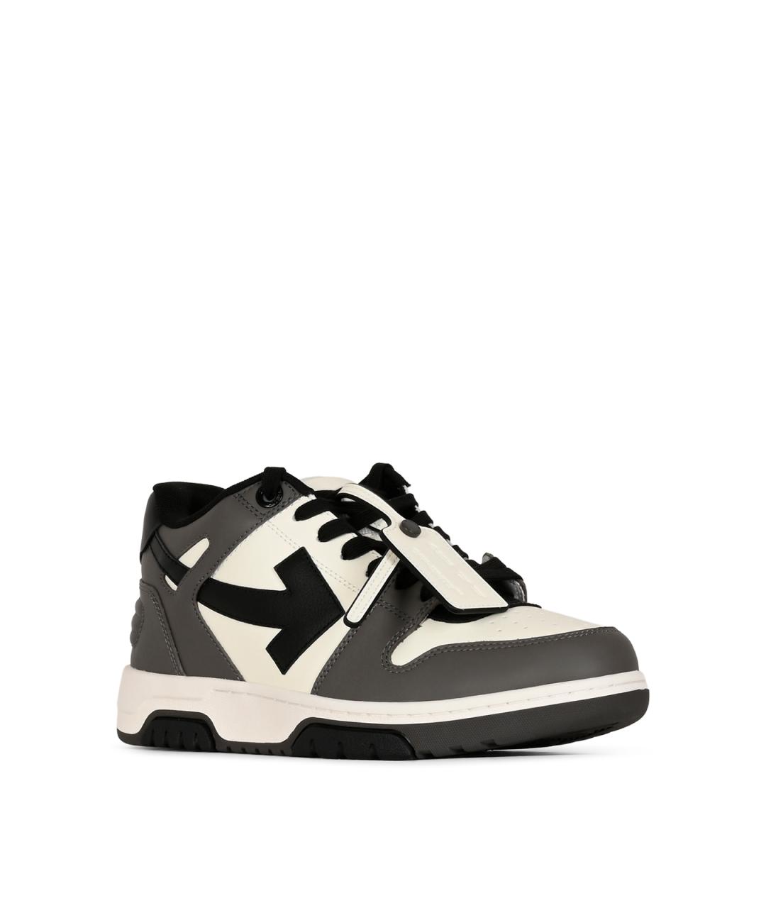 OFF-WHITE Мульти кожаные низкие кроссовки / кеды, фото 2