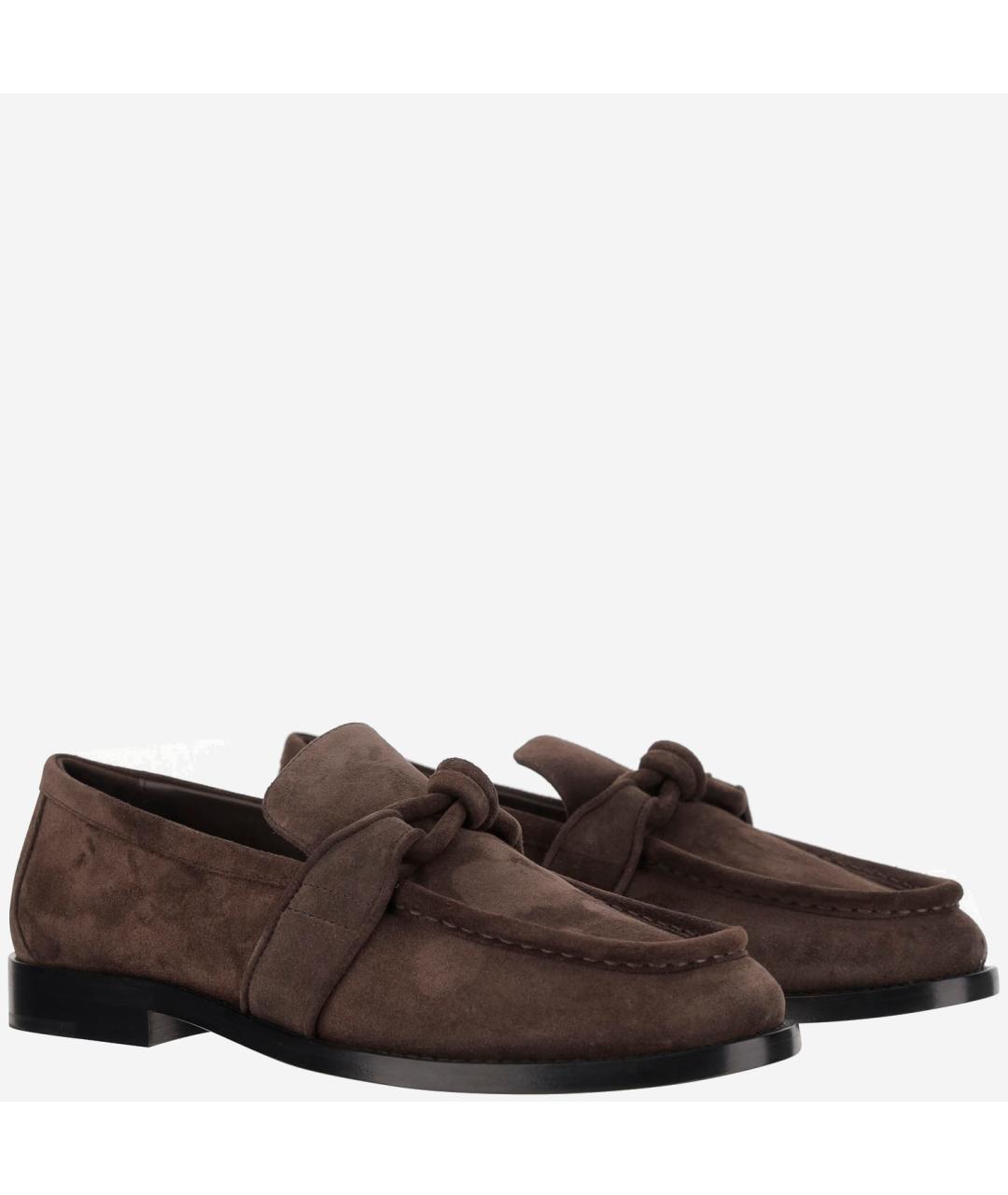 BOTTEGA VENETA Коричневые кожаные лоферы, фото 3