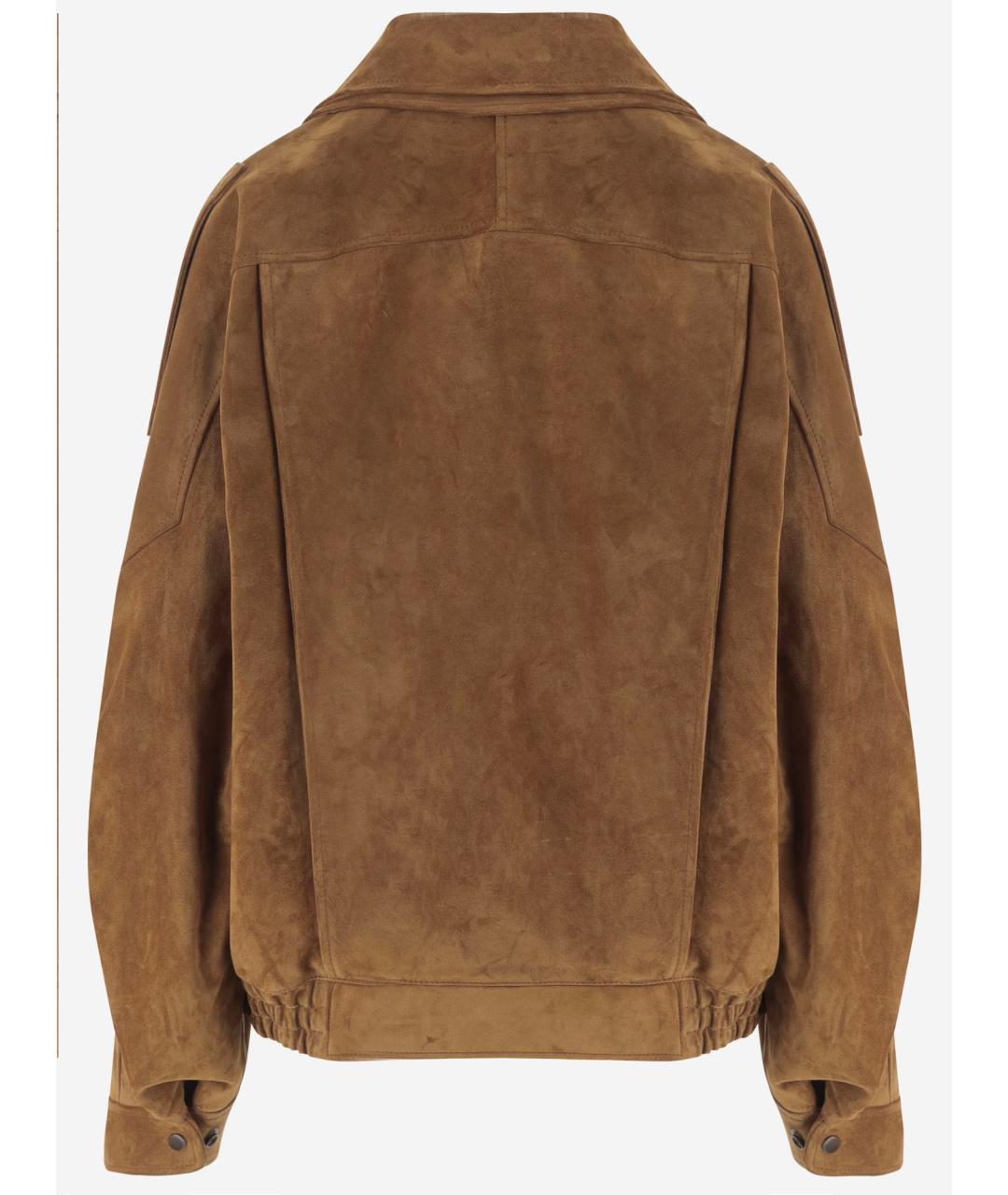 SAINT LAURENT Коричневая замшевая куртка, фото 2