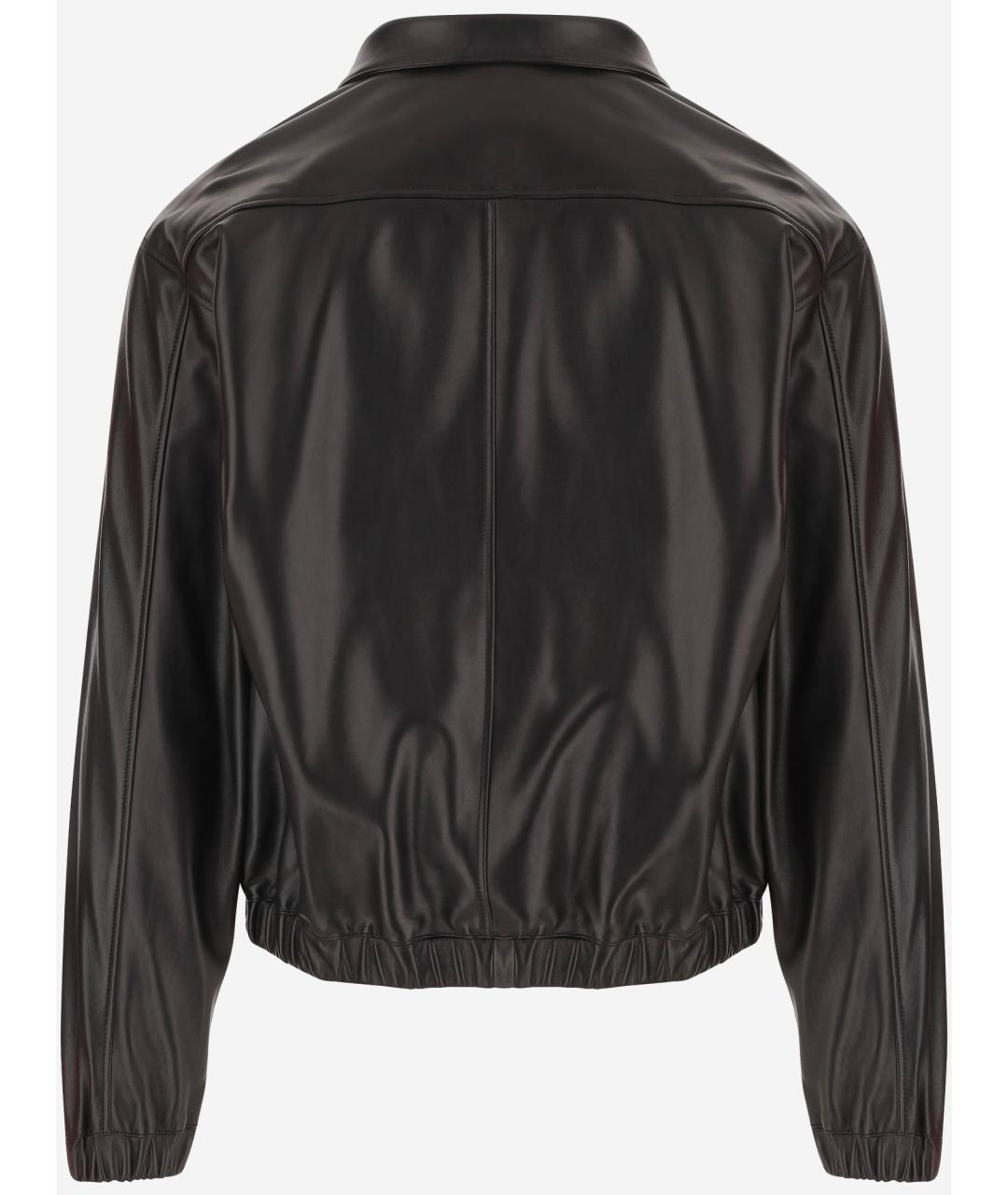 SAINT LAURENT Черная кожаная куртка, фото 2