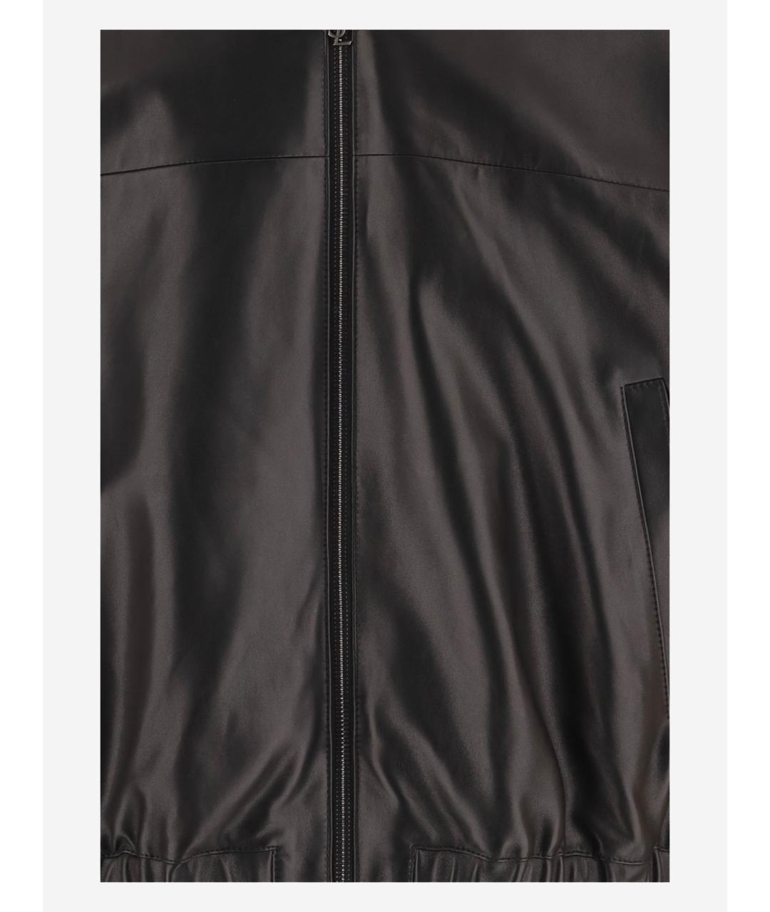 SAINT LAURENT Черная кожаная куртка, фото 3