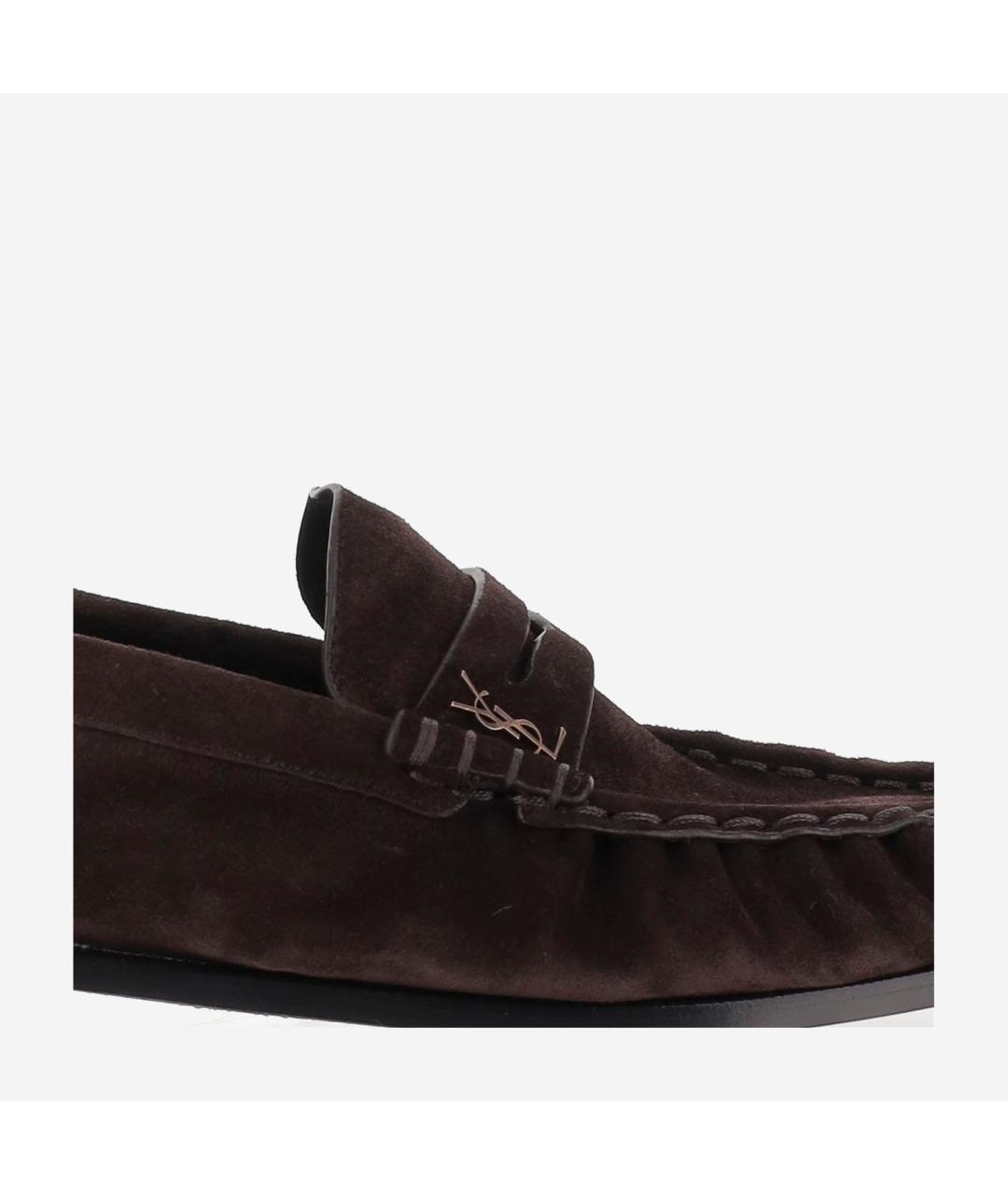SAINT LAURENT Замшевые лоферы, фото 5