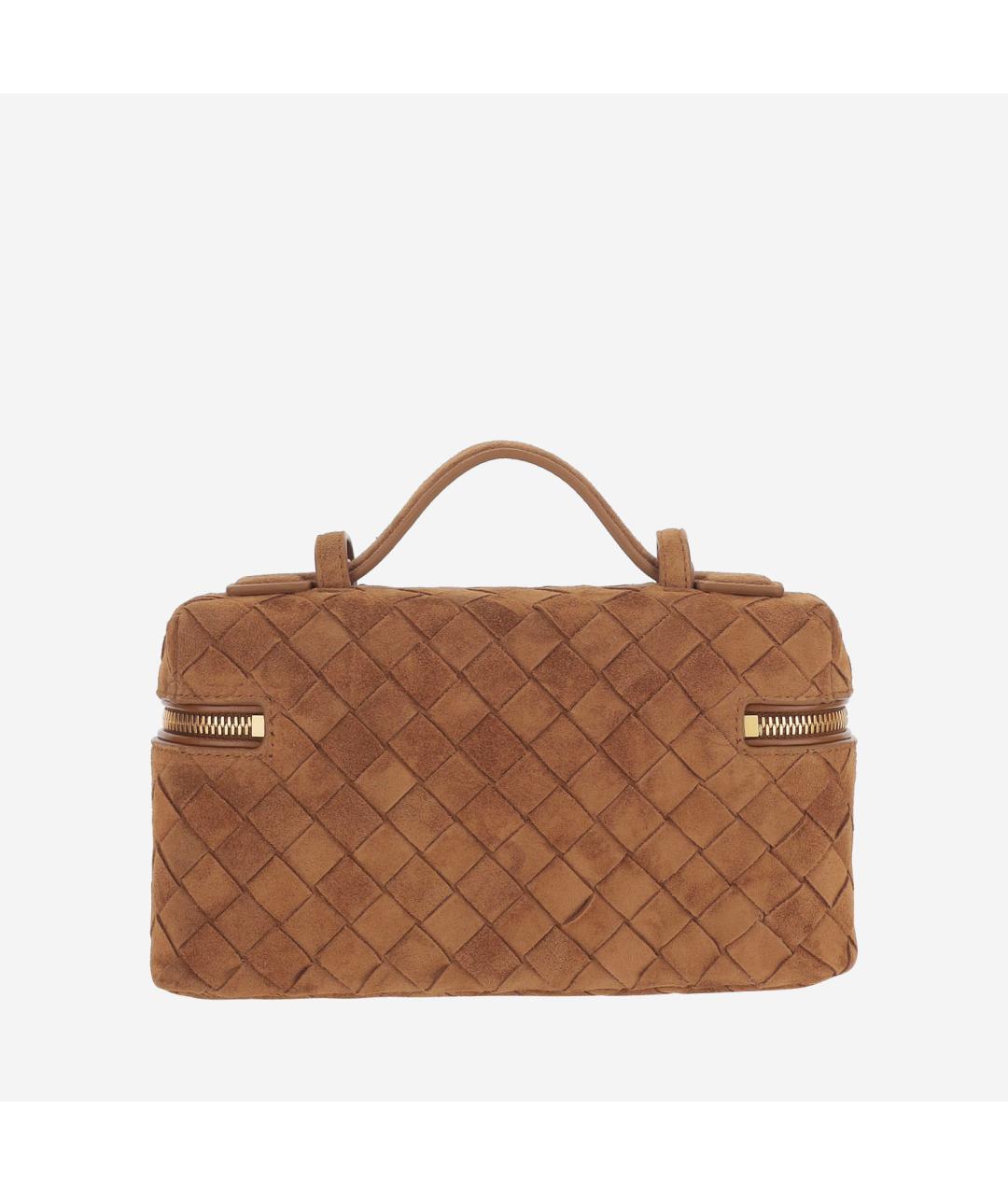 BOTTEGA VENETA Коричневая замшевая сумка через плечо, фото 4