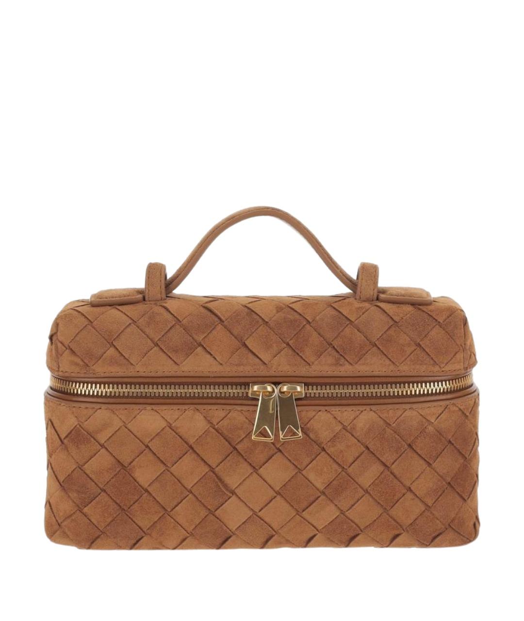 BOTTEGA VENETA Коричневая замшевая сумка через плечо, фото 1