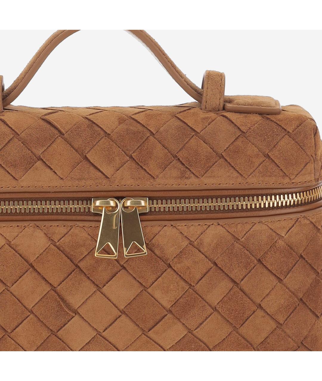 BOTTEGA VENETA Коричневая замшевая сумка через плечо, фото 5