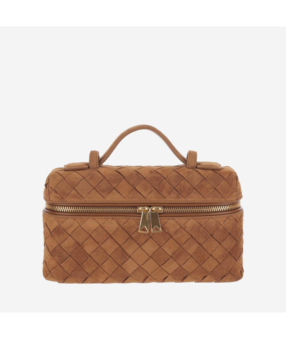 BOTTEGA VENETA Коричневая замшевая сумка через плечо, фото 6