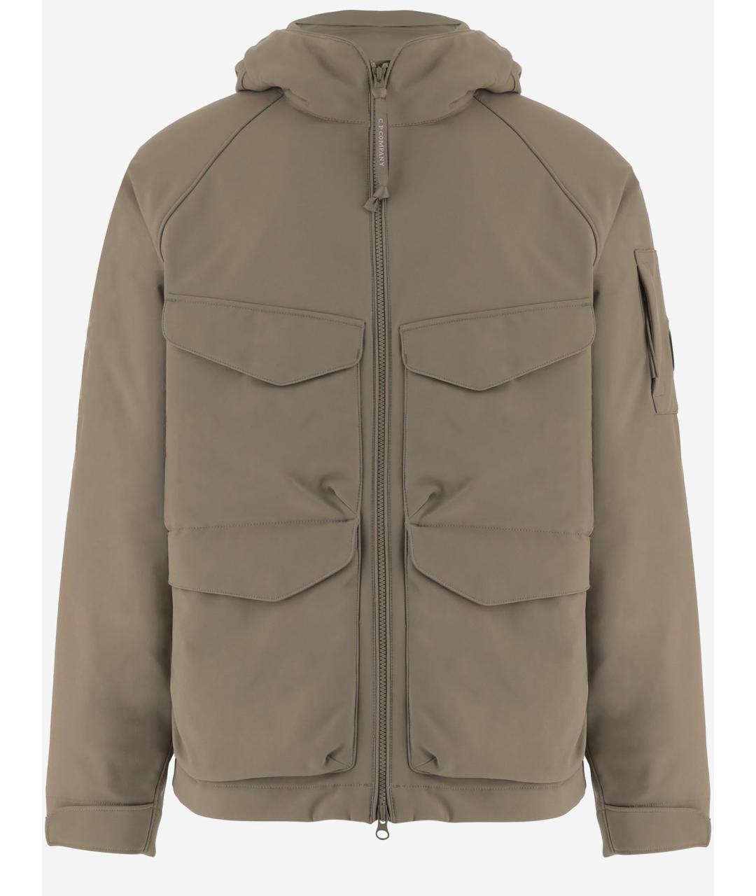 CP COMPANY Бежевая полиэстеровая куртка, фото 4