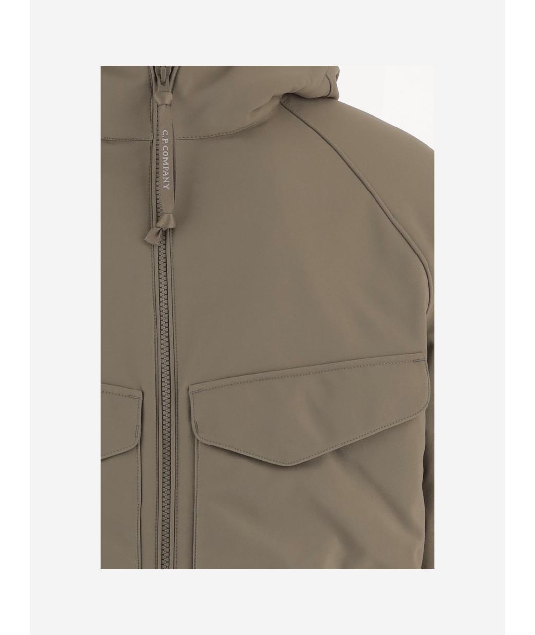 CP COMPANY Бежевая полиэстеровая куртка, фото 3