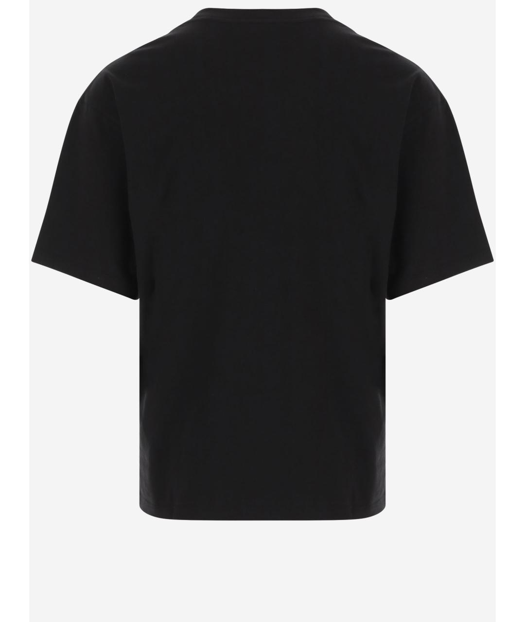 SAINT LAURENT Черная хлопковая футболка, фото 2