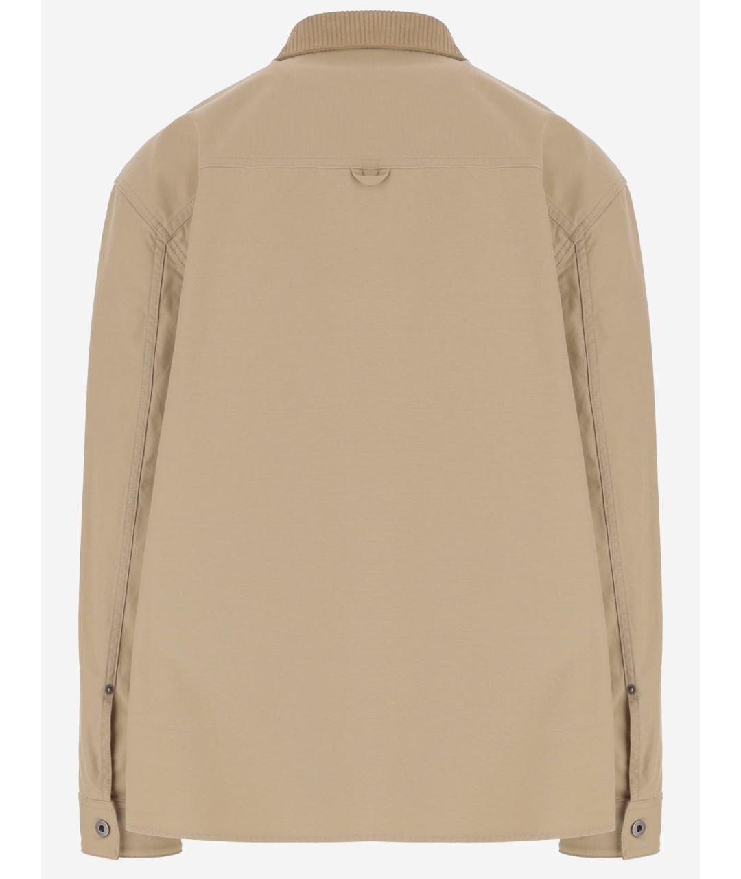 LOEWE Бежевая хлопковая кэжуал рубашка, фото 2