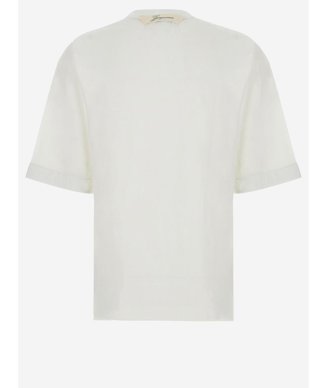 JACQUEMUS Белая полиэстеровая футболка, фото 2