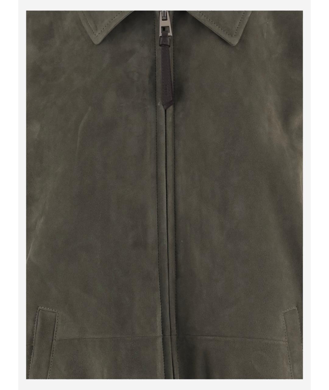 LOEWE Зеленая замшевая куртка, фото 3