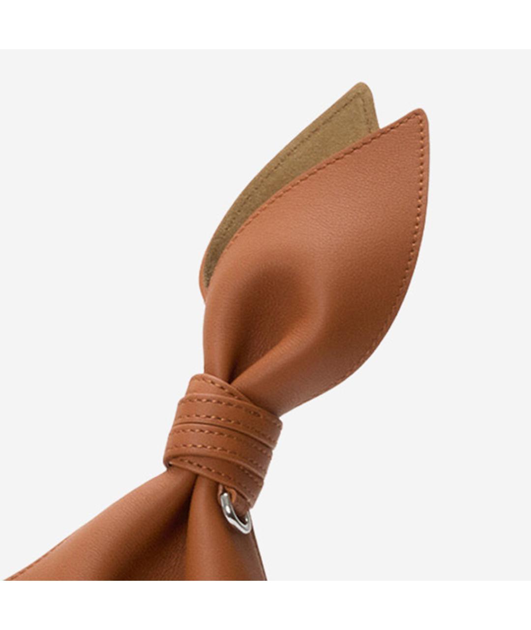LOEWE Коричневая кожаная сумка через плечо, фото 3