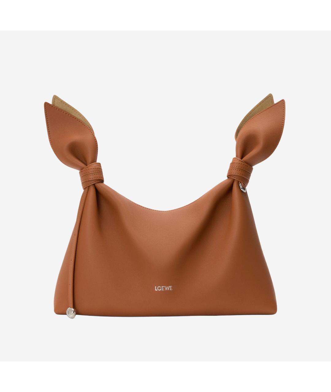 LOEWE Коричневая кожаная сумка через плечо, фото 6