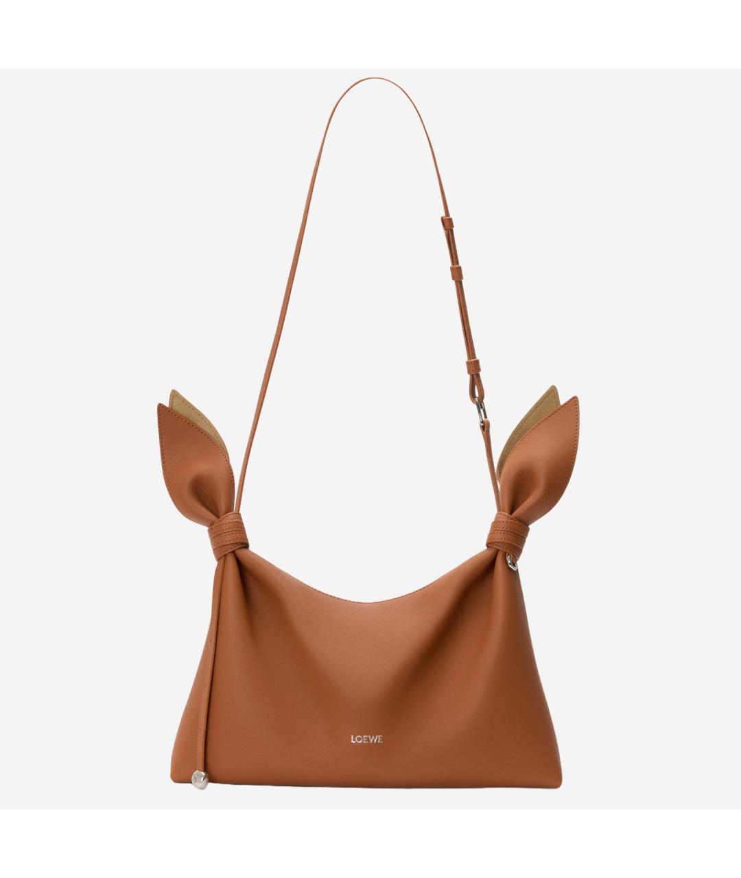 LOEWE Коричневая кожаная сумка через плечо, фото 5