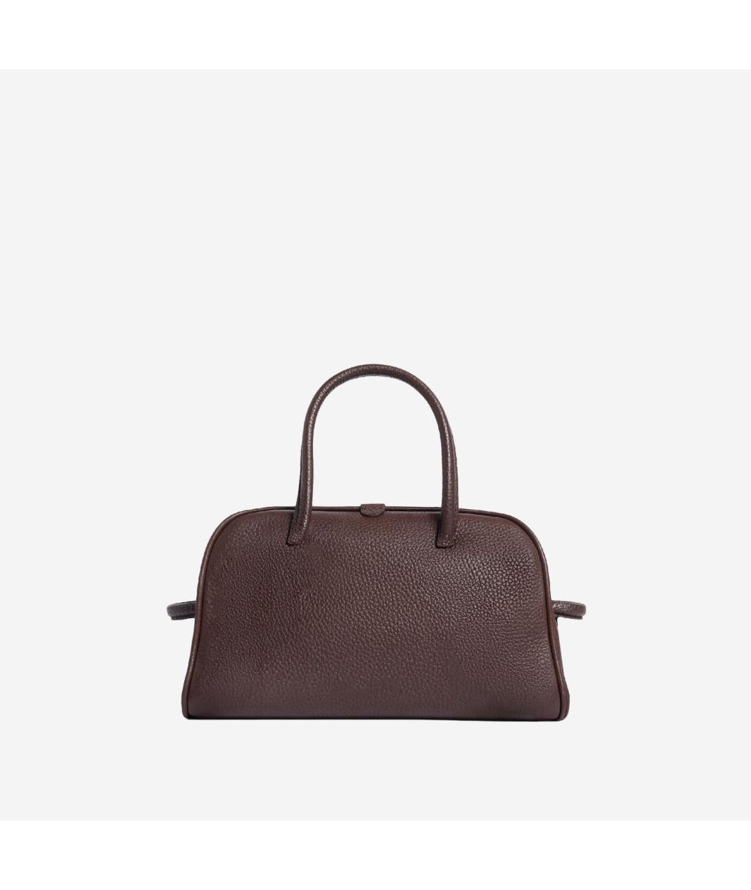 JACQUEMUS Коричневая кожаная сумка с короткими ручками, фото 3