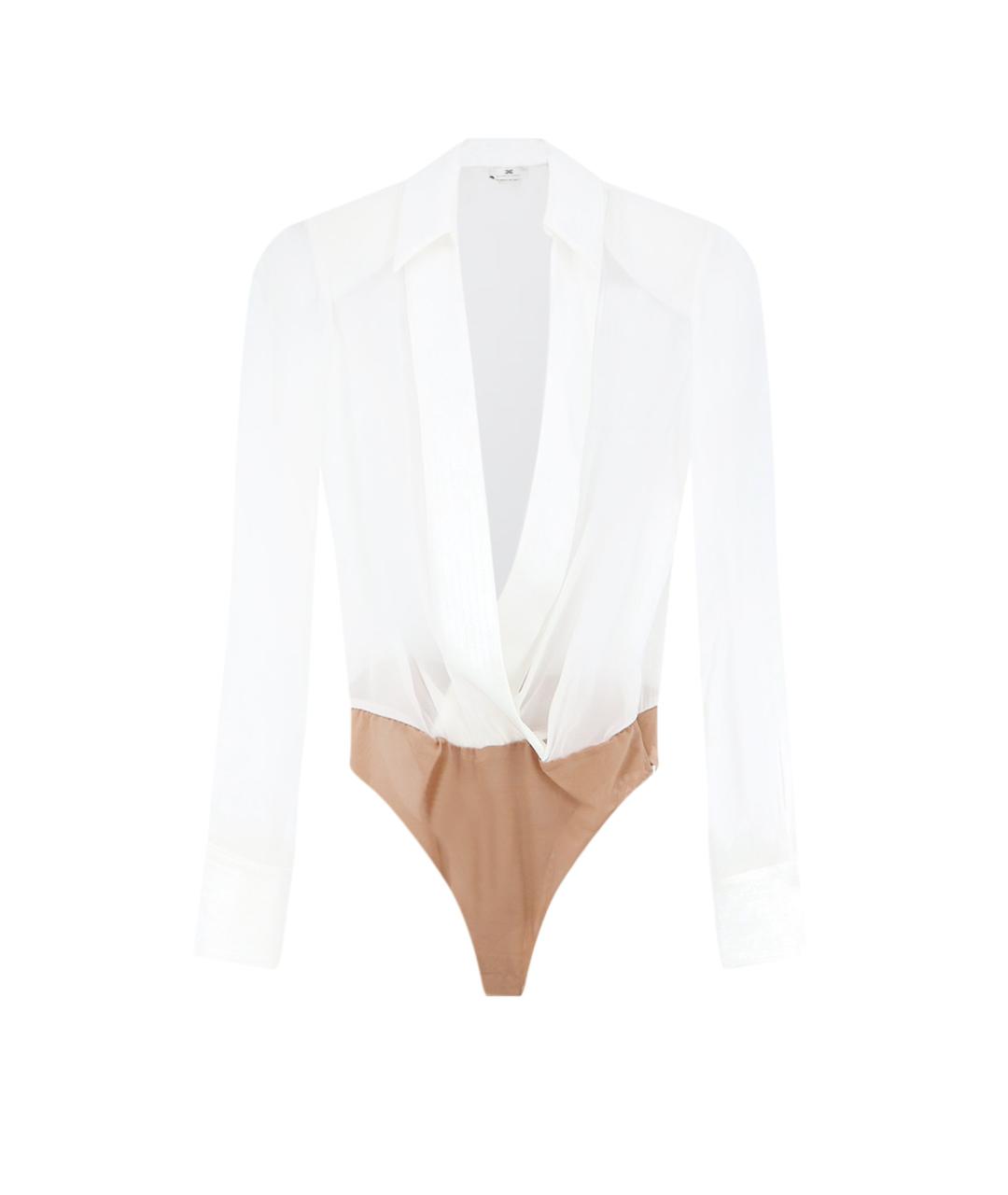 ELISABETTA FRANCHI Белое вискозное боди, фото 1