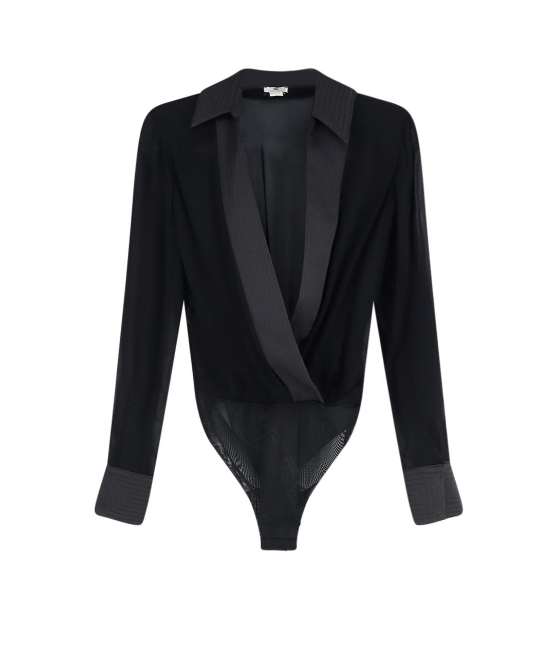 ELISABETTA FRANCHI Черное вискозное боди, фото 1