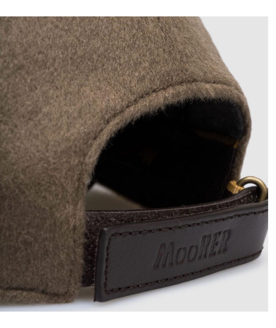MOORER Коричневая шерстяная кепка/бейсболка, фото 2