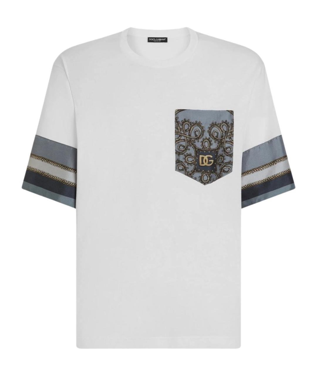DOLCE&GABBANA Белая хлопковая футболка, фото 1