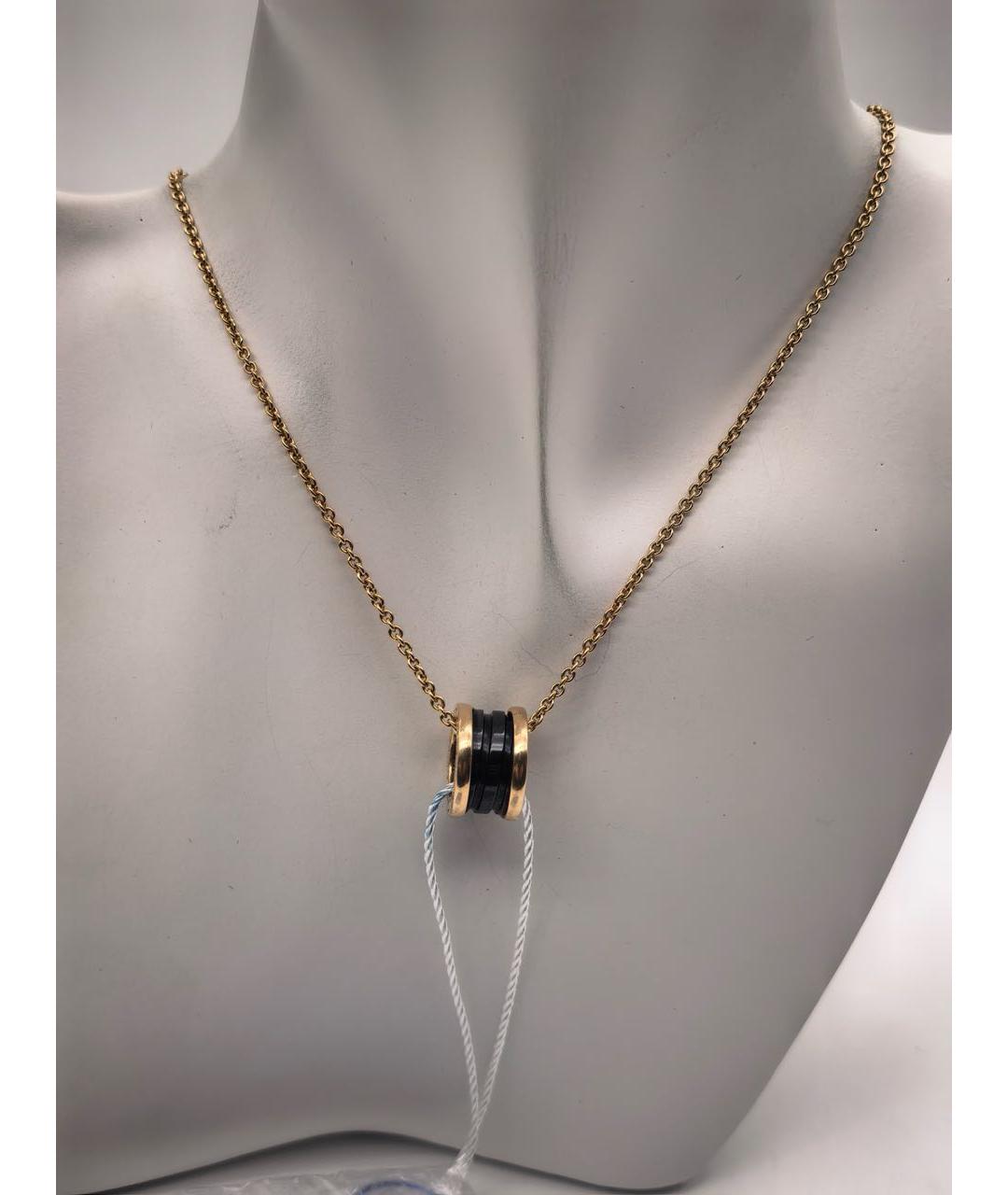 BVLGARI Черное колье из розового золота, фото 3