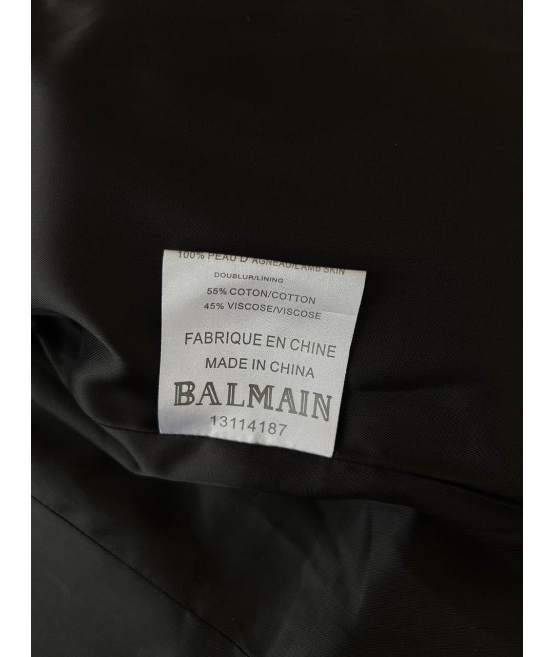 BALMAIN Черная кожаная куртка, фото 7