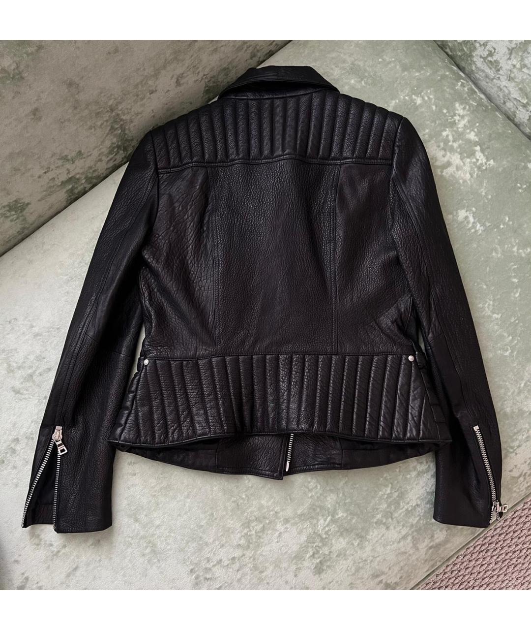 BALMAIN Черная кожаная куртка, фото 2
