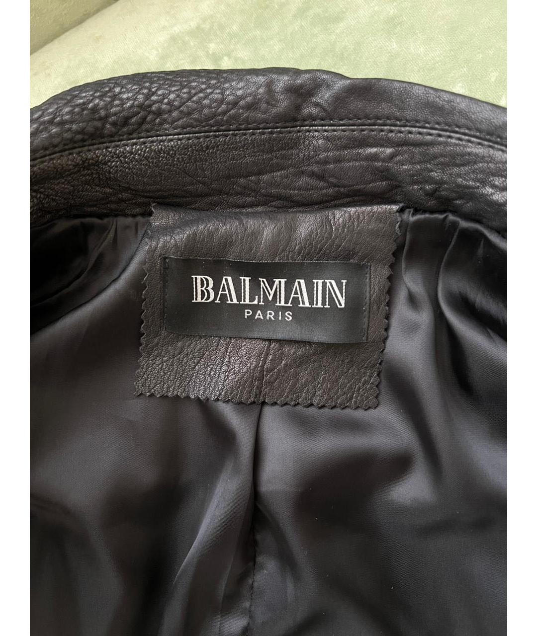 BALMAIN Черная кожаная куртка, фото 6