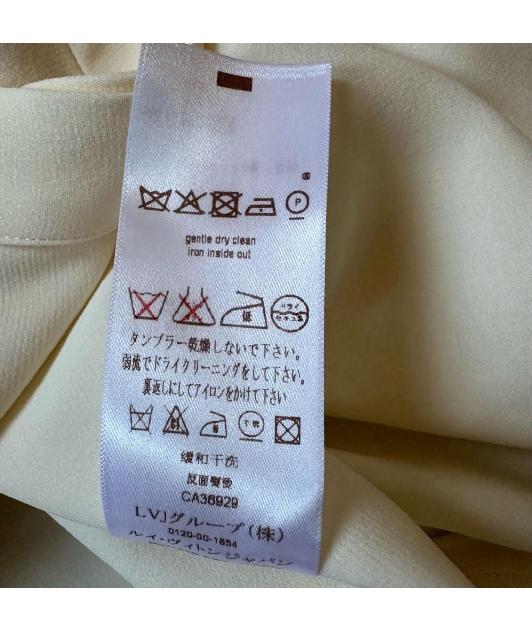 LOUIS VUITTON Бежевая шелковая блузы, фото 6