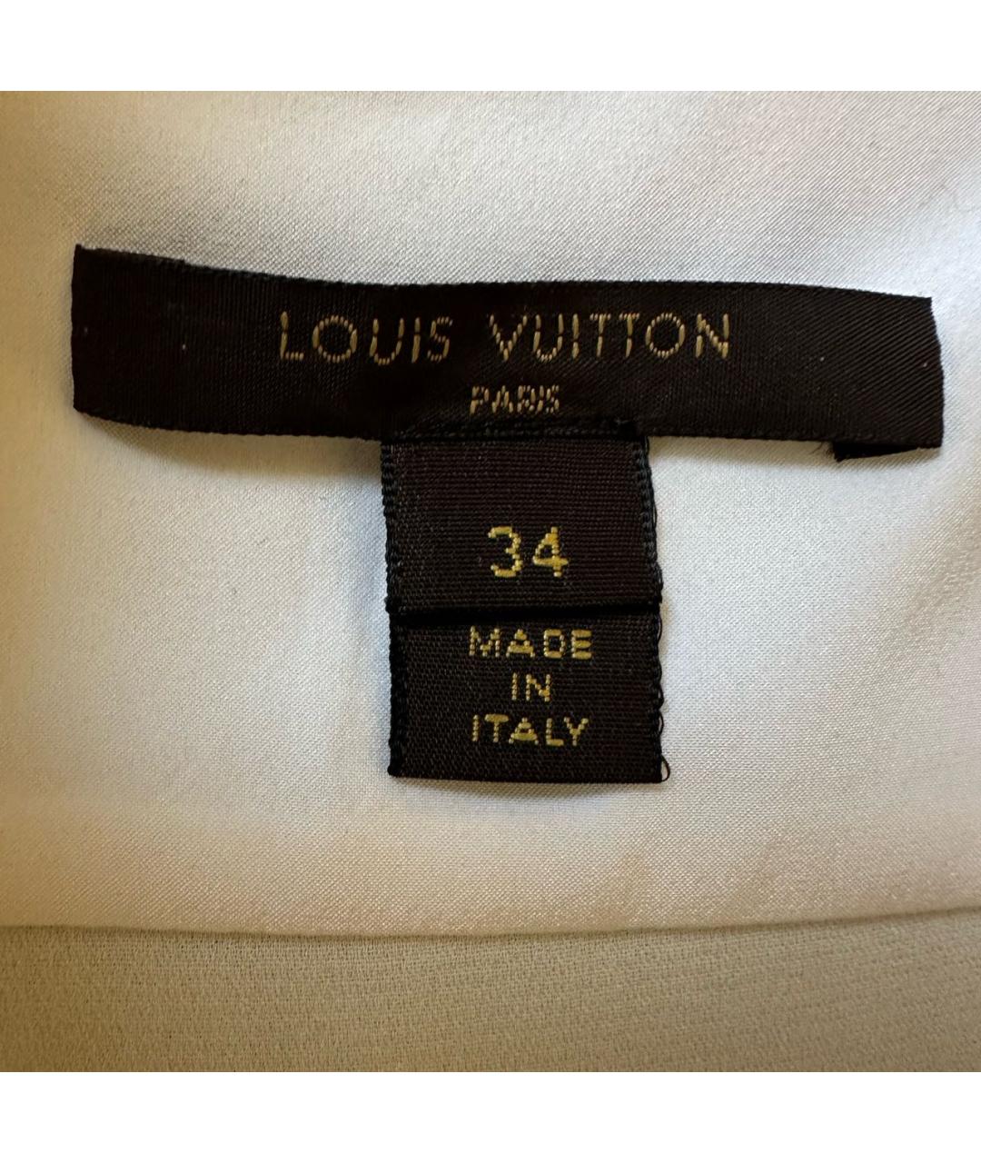 LOUIS VUITTON Бежевая шелковая блузы, фото 3
