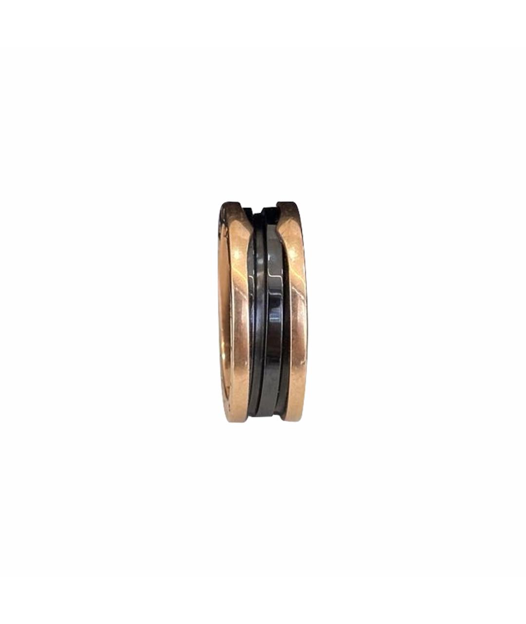 BVLGARI Черное кольцо из розового золота, фото 1