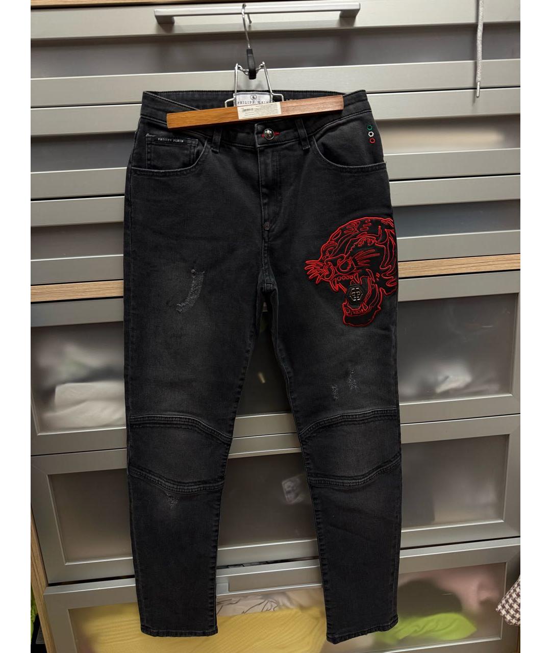 PHILIPP PLEIN Черные хлопковые детские джинсы, фото 8