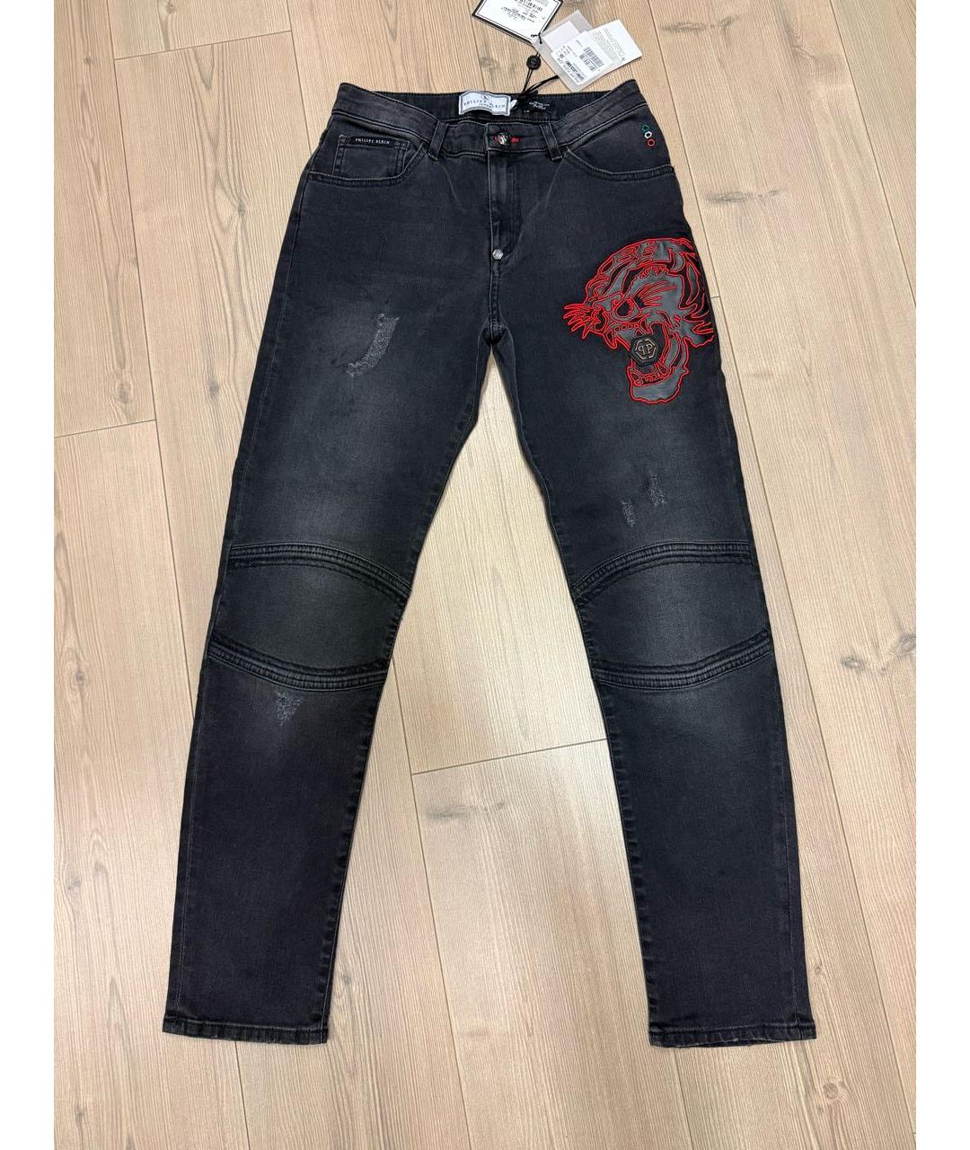 PHILIPP PLEIN Черные хлопковые детские джинсы, фото 6