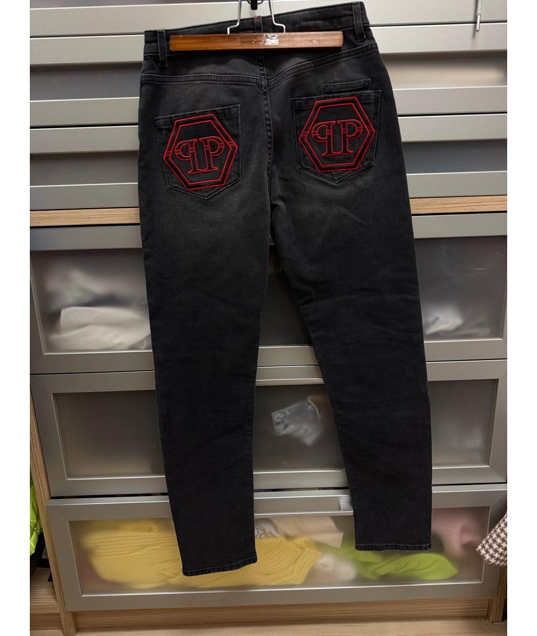 PHILIPP PLEIN Черные хлопковые детские джинсы, фото 2