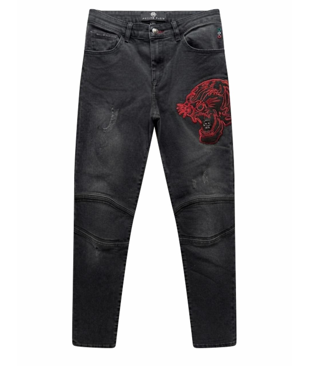 PHILIPP PLEIN Черные хлопковые детские джинсы, фото 1