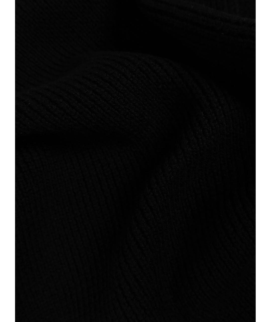 MONCLER Черный шерстяной шарф, фото 3