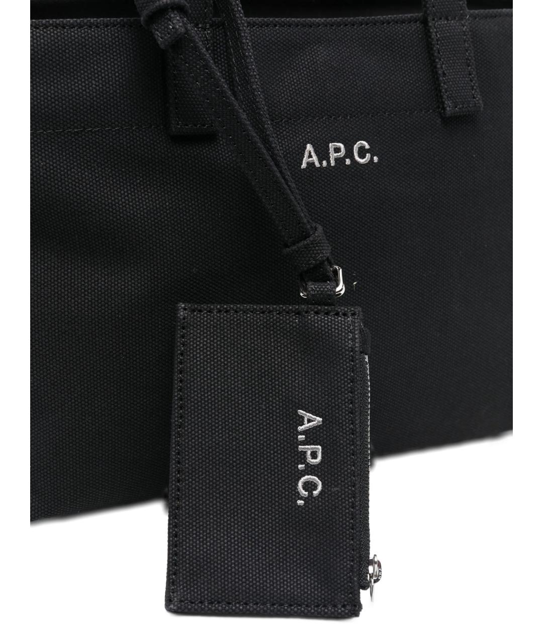 A.P.C. Черная сумка тоут, фото 3