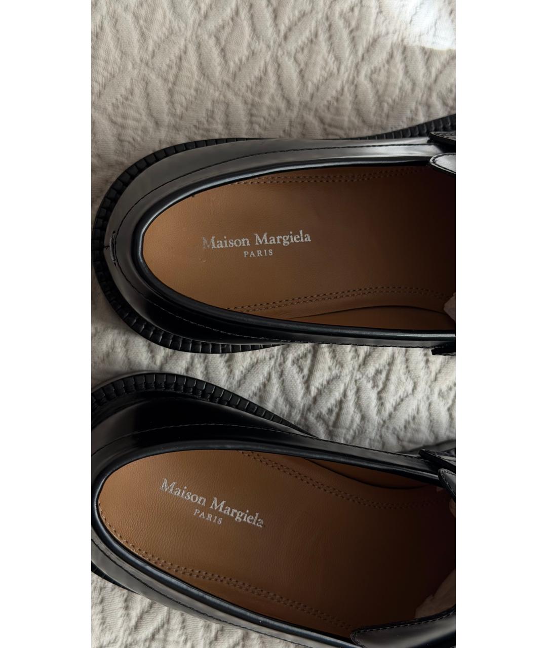 MAISON MARGIELA Черные кожаные лоферы, фото 6