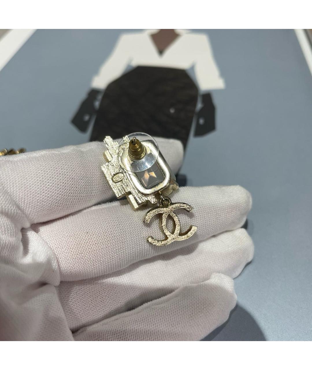 CHANEL Золотые серьги, фото 5