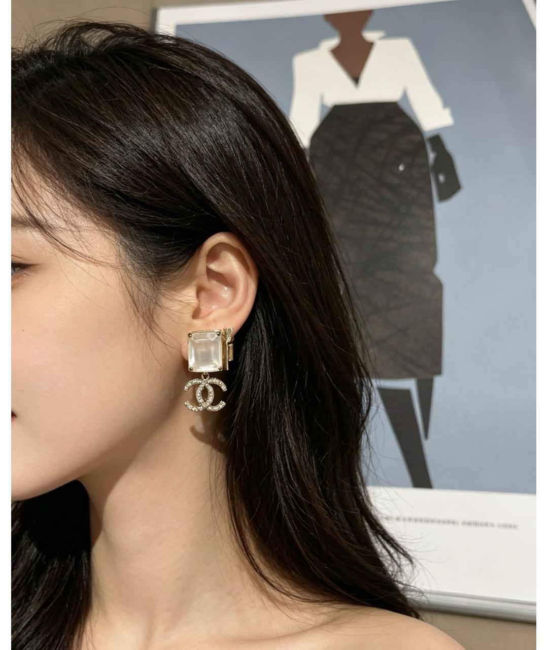 CHANEL Золотые серьги, фото 3
