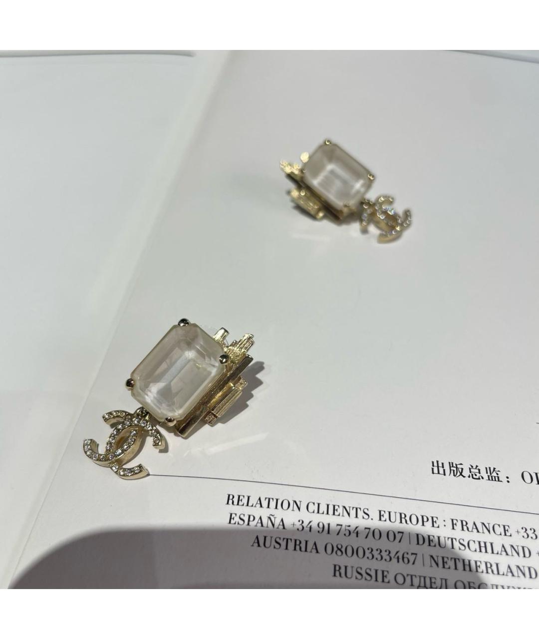 CHANEL Золотые серьги, фото 2