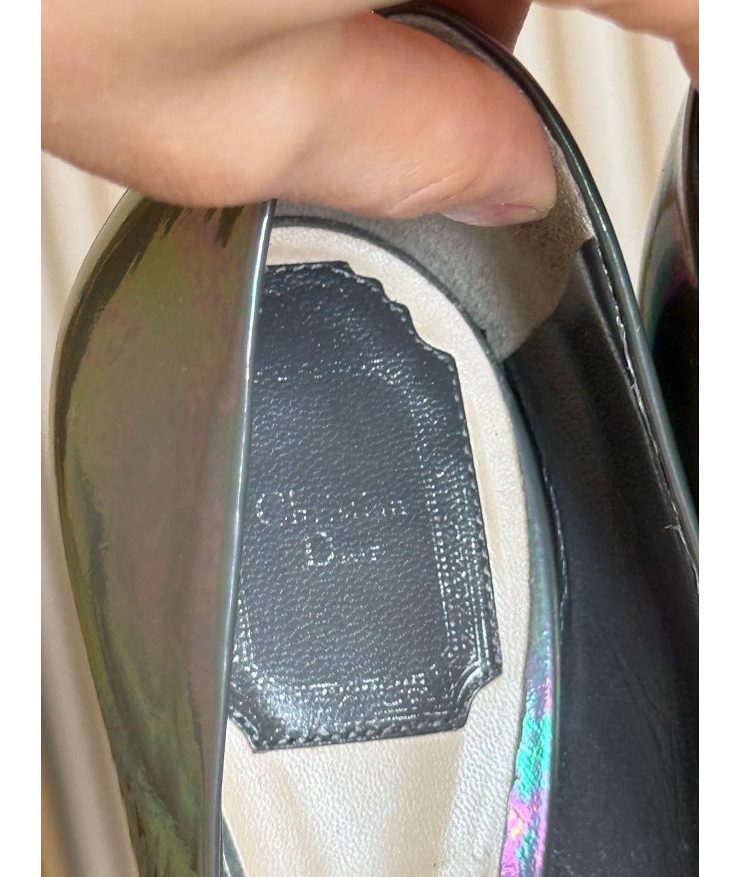 CHRISTIAN DIOR Мульти кожаные туфли, фото 4