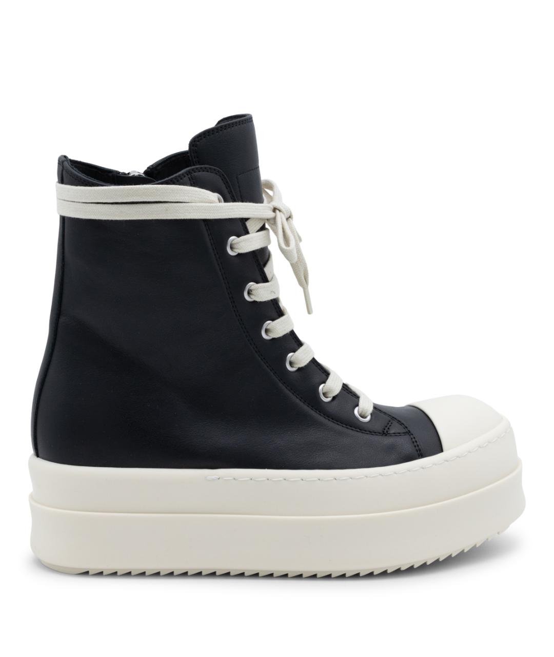 RICK OWENS DRKSHDW Черные кожаные кеды, фото 1