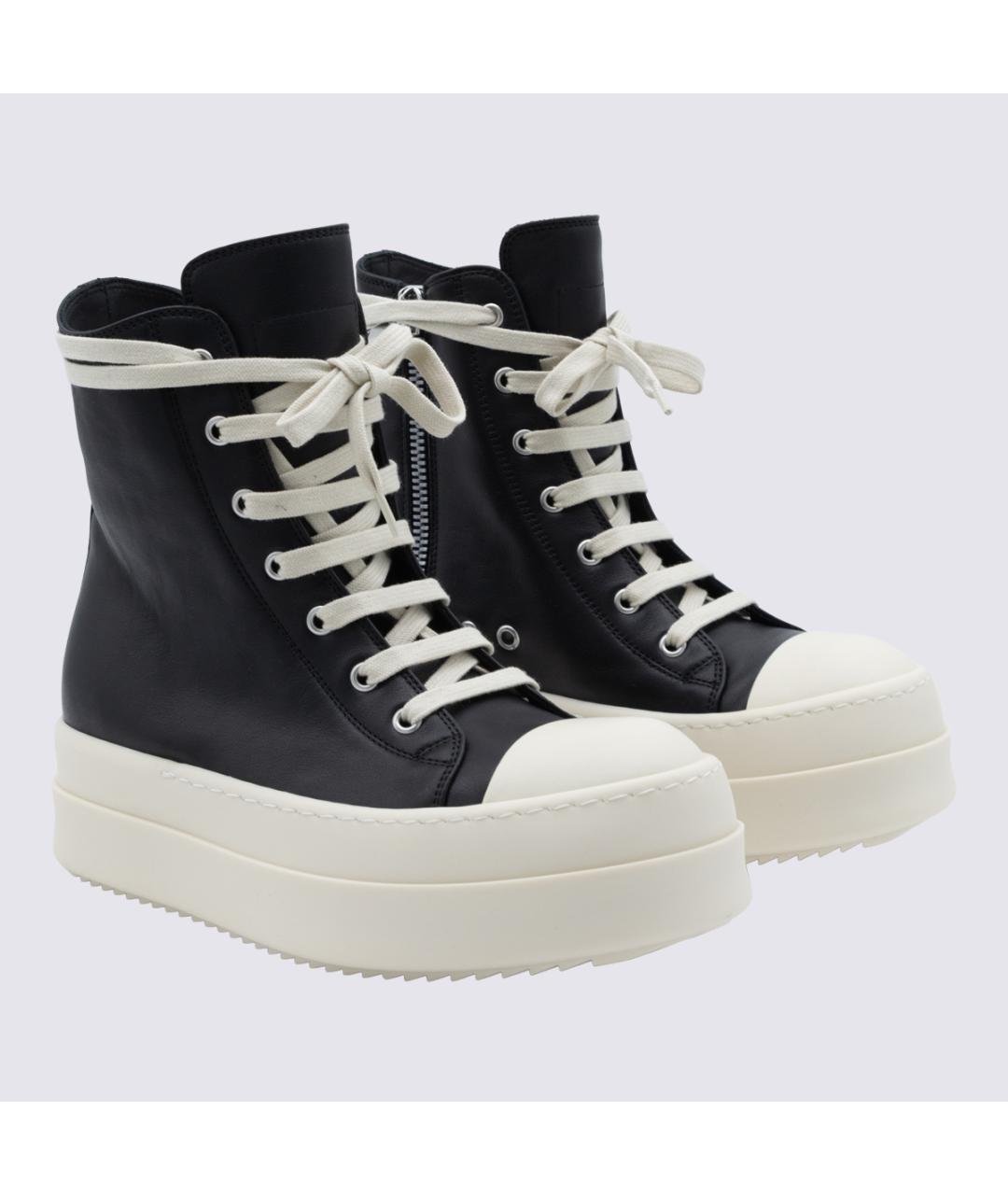 RICK OWENS DRKSHDW Черные кожаные кеды, фото 4