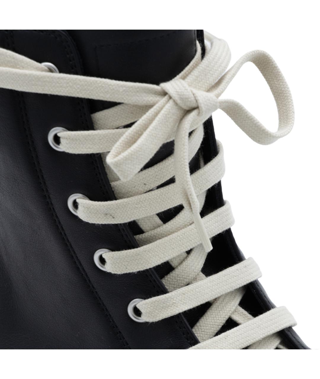 RICK OWENS DRKSHDW Черные кожаные кеды, фото 7
