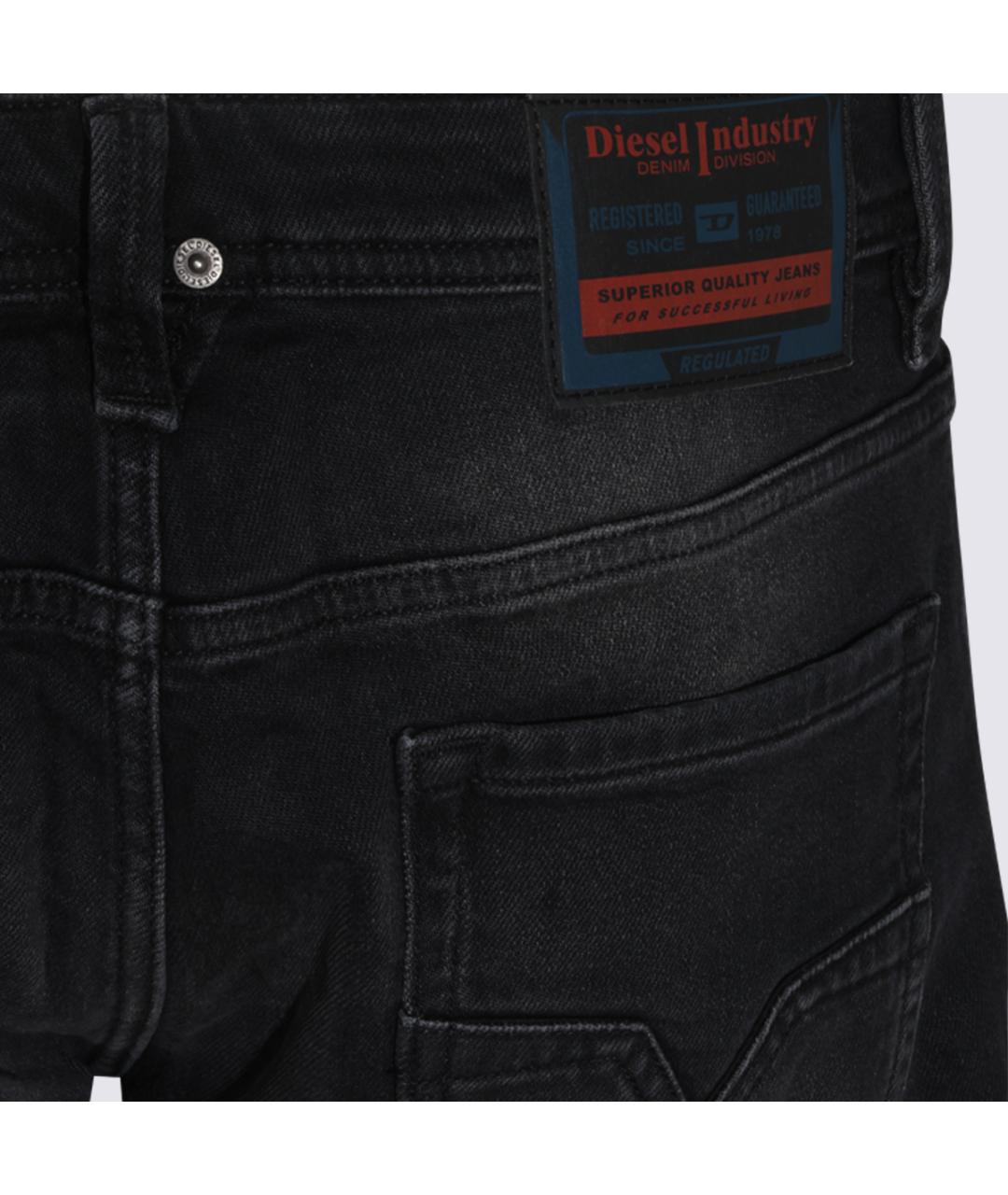 DIESEL Черные хлопко-эластановые джинсы, фото 9
