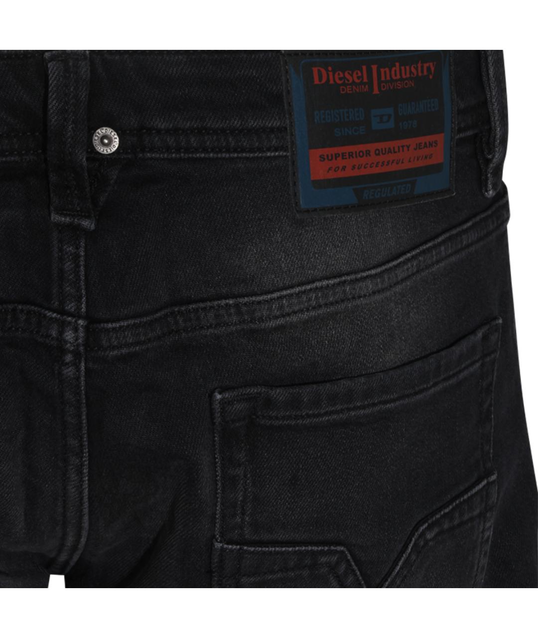 DIESEL Черные хлопко-эластановые джинсы, фото 8