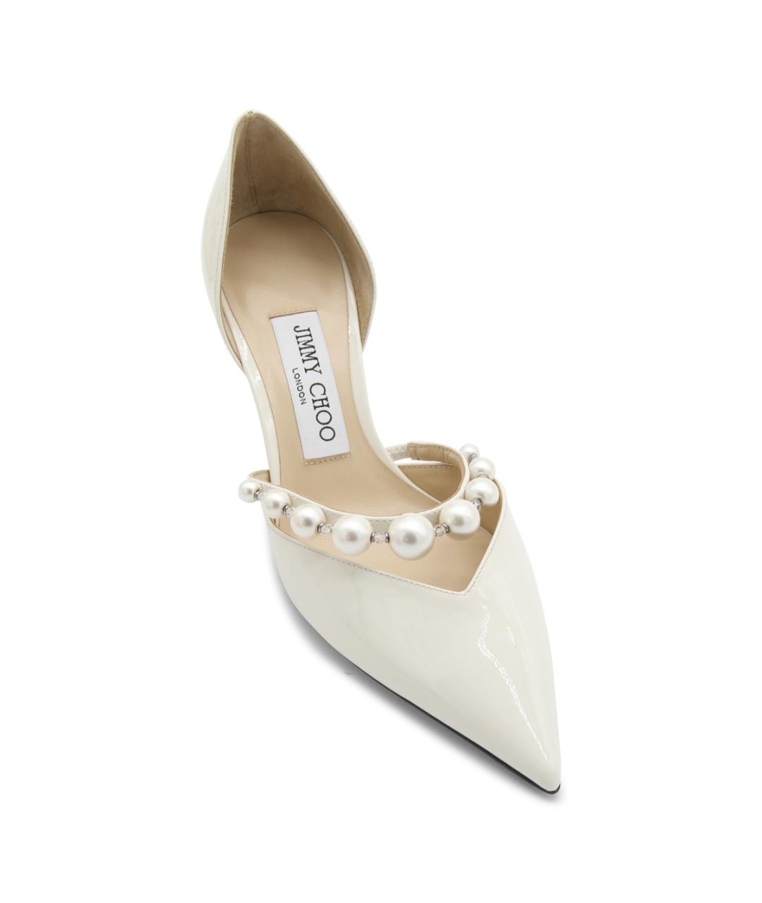 JIMMY CHOO Белые кожаные туфли, фото 4