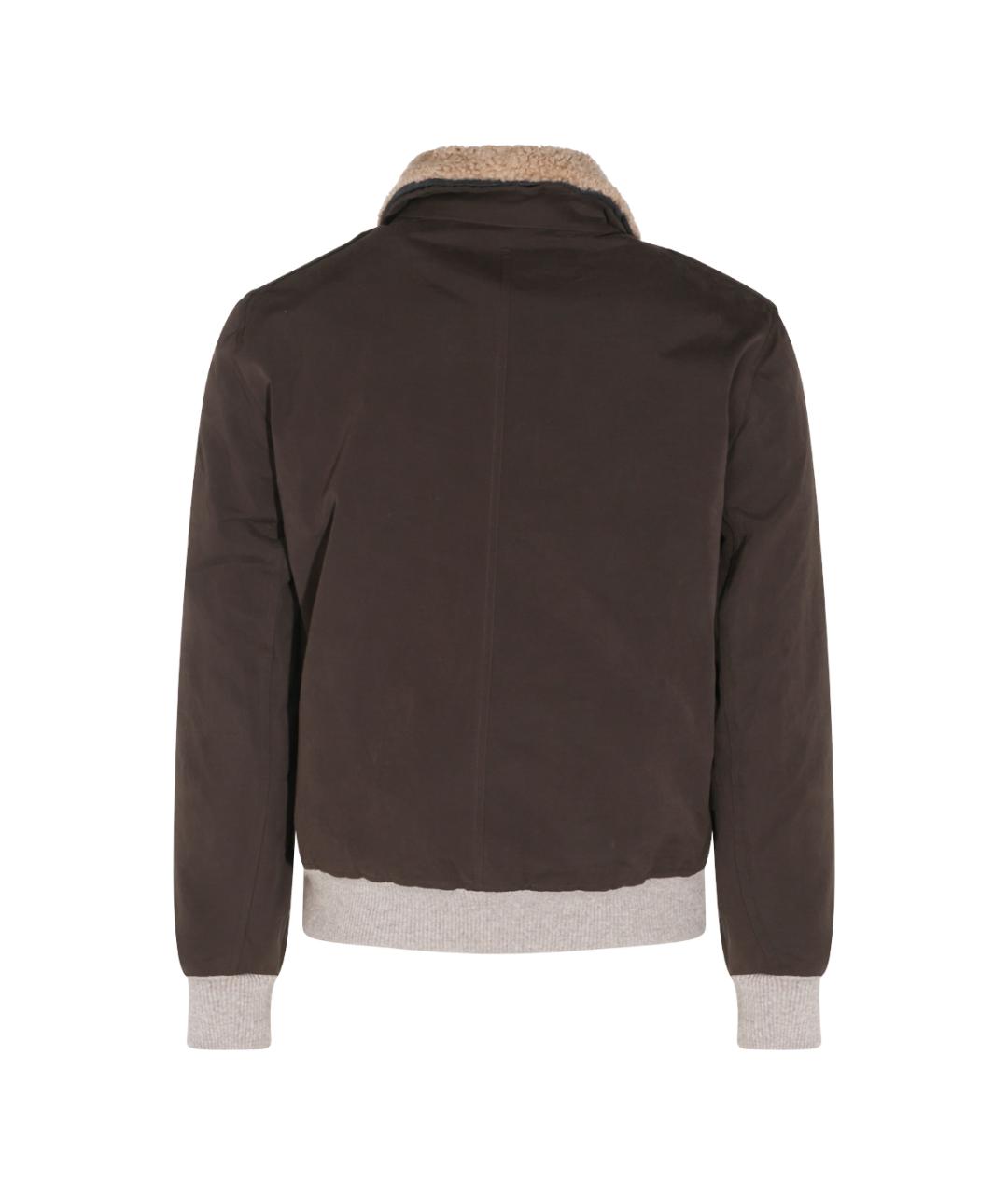 BRUNELLO CUCINELLI Коричневая хлопковая куртка, фото 3